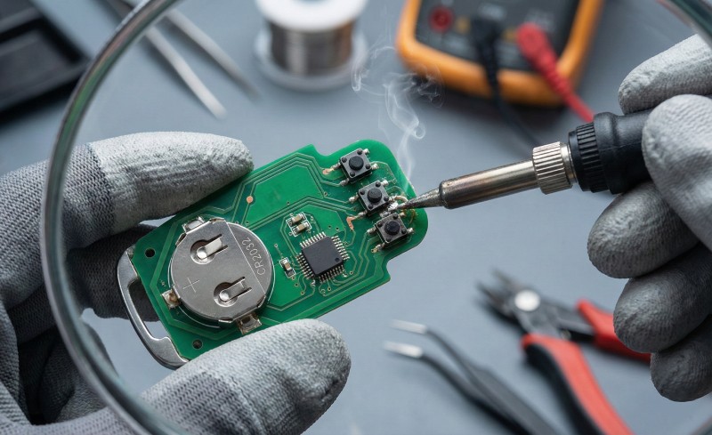 Naprawa uszkodzonego pilota samochodowego