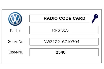Odzyskiwanie kodu do radia samochodu marki Volkswagen